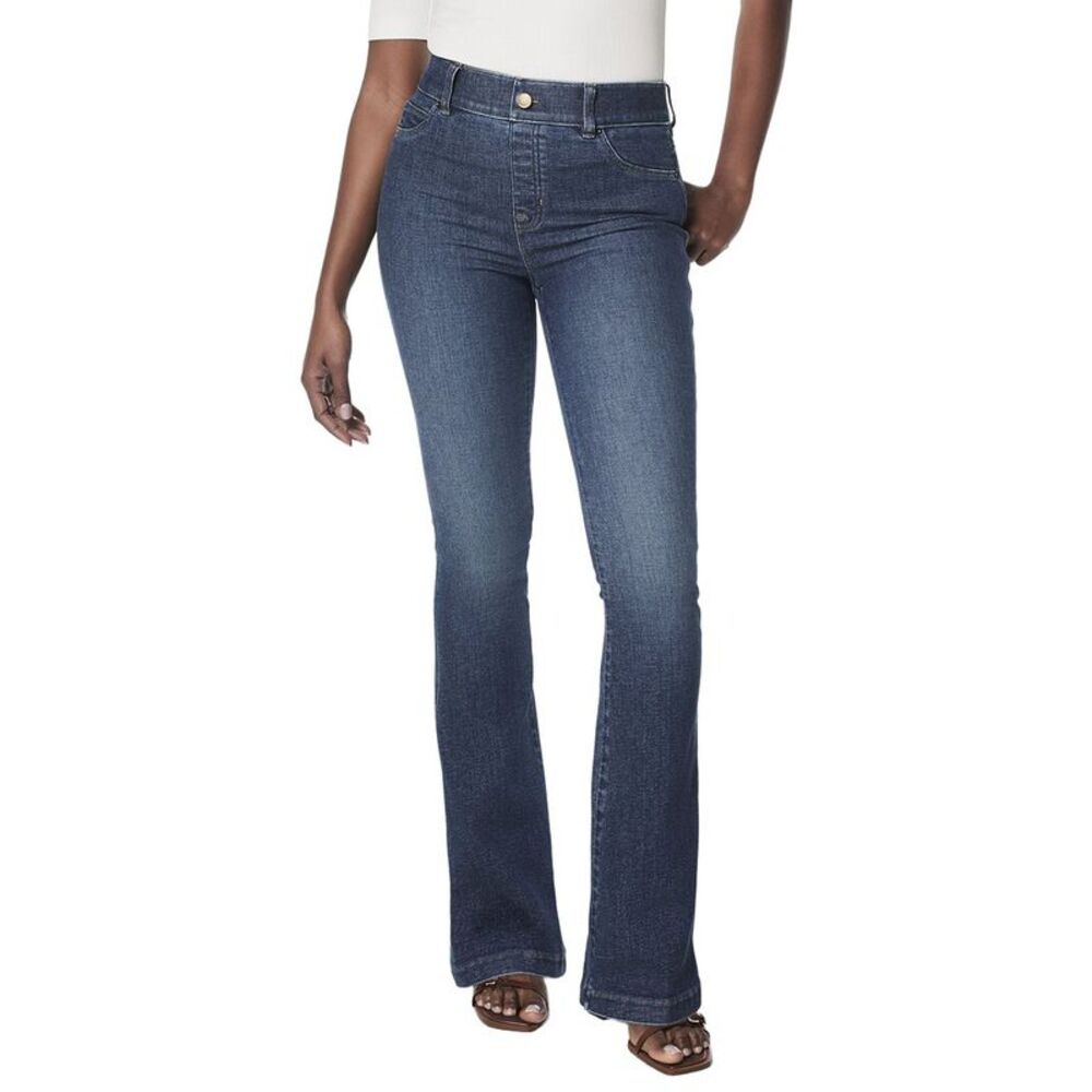 Spanx® Womens Pull-On Flare Jean, Blue
